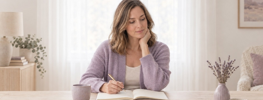 Woman writing in a journal, reflecting on whether she is emotionally ready for IVF